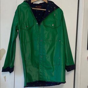 VINTAGE MIZZ LIZZ: Green Women's Raincoat